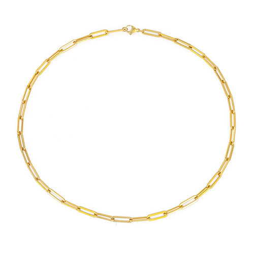 Collar de Cruz en Acero Inoxidable Chapado en Oro